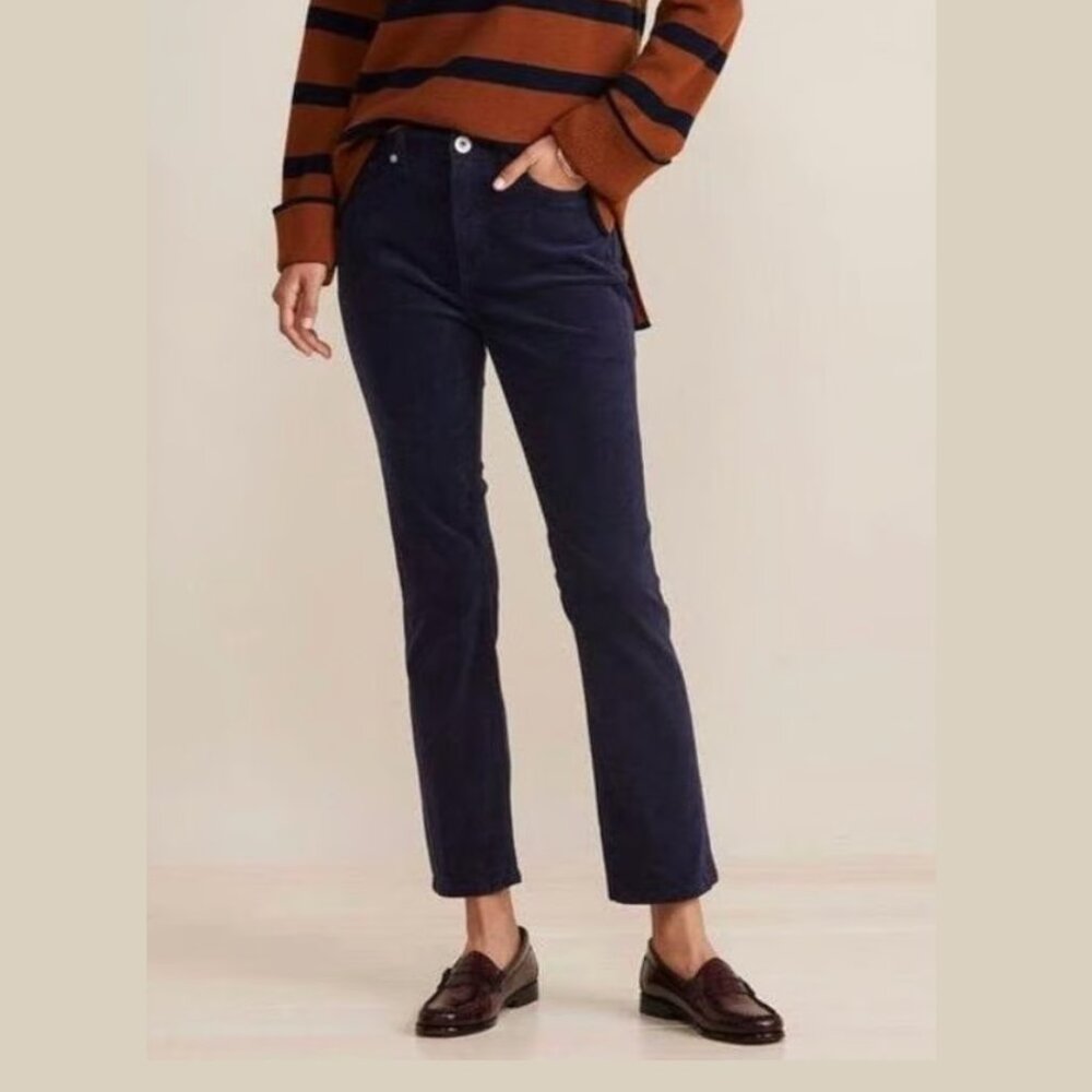 vineyard vines Women's Boot Cut Corduroy Pants Navy Blue Sz 25